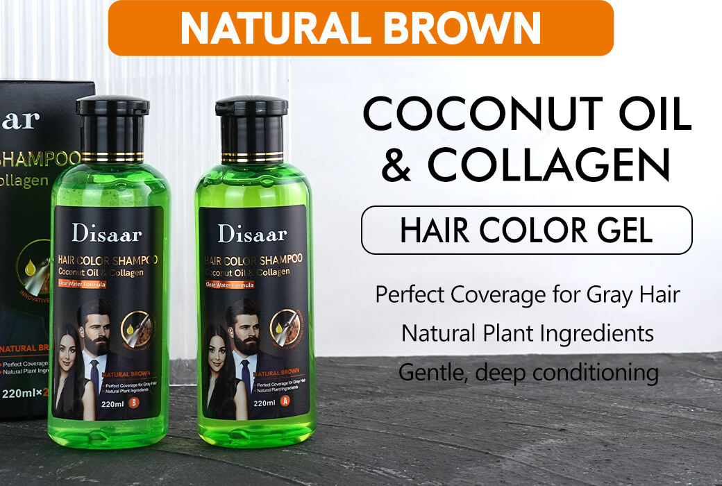 Disaar Coconut Oil & Collagen Hair Color Gel (Natural Brown)