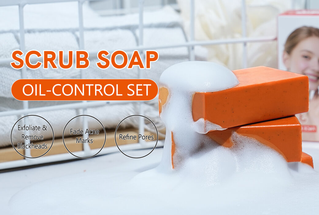 Turmeric & Papaya Scrub Soap Oil-Control Set (70g*3pcs)