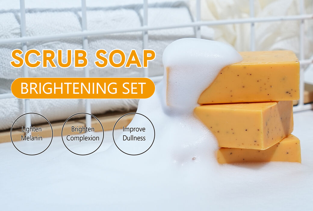 Turmeric & Vitamin C Scrub Soap Brightening Set (70g*3pcs)