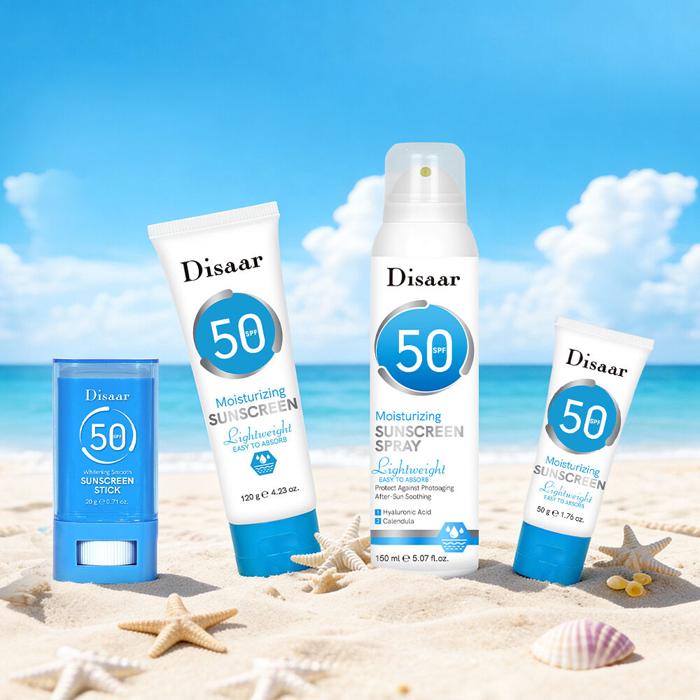 Оптовая продажа серии увлажняющих солнцезащитных средств SPF50 для всех типов кожи