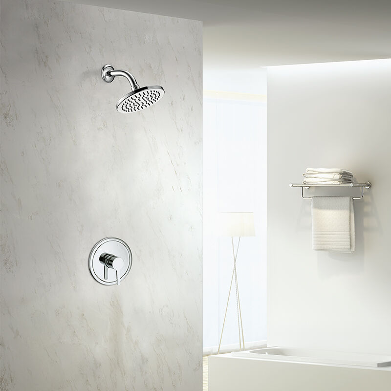 pressure balanced valve shower mixer with ceiling rain shower set 21p 2534 e201c-6