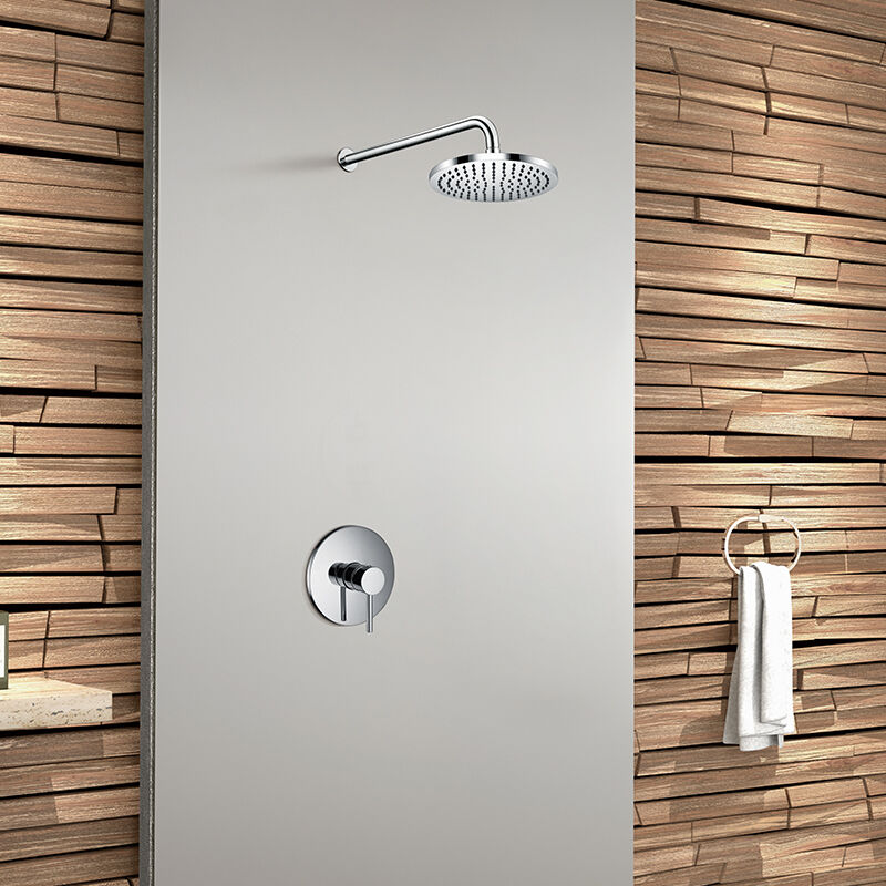 Wall-mount Concealed Shower Mixer with Single Lever, 8 inch Rain Shower 37C 0637 A101