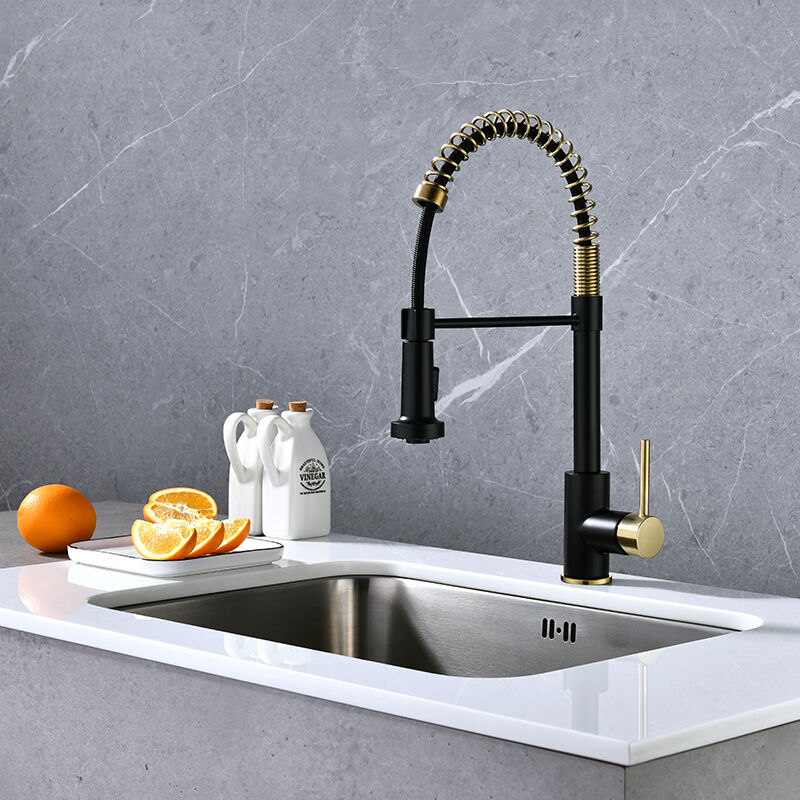 Pull-Down Sprayer Kitchen Faucet Brass 