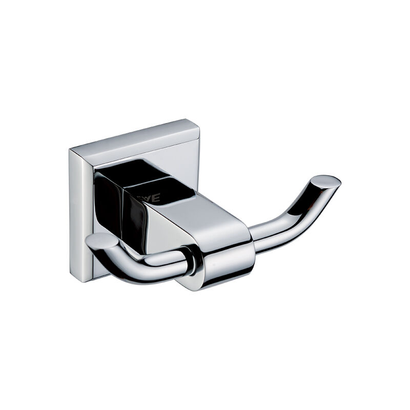  Bathroom Hooks for Towels - Double Towel Hook Design Ideal for use as Robe & Towel Hooks 9509 T03027