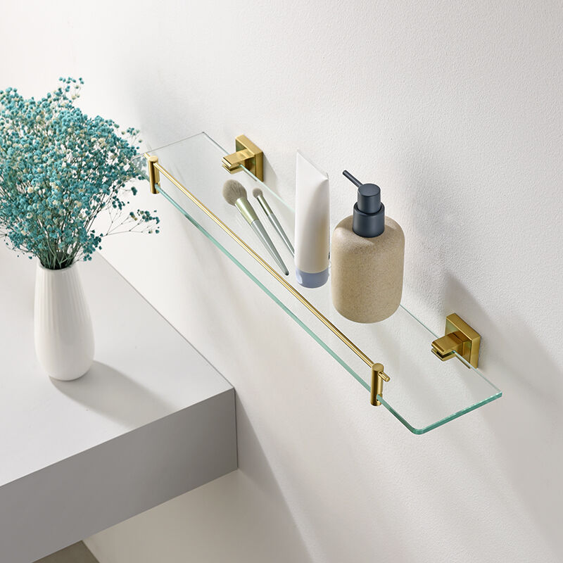 Glass Shelves for Bathroom Wall Mount Modern 9509 T04027