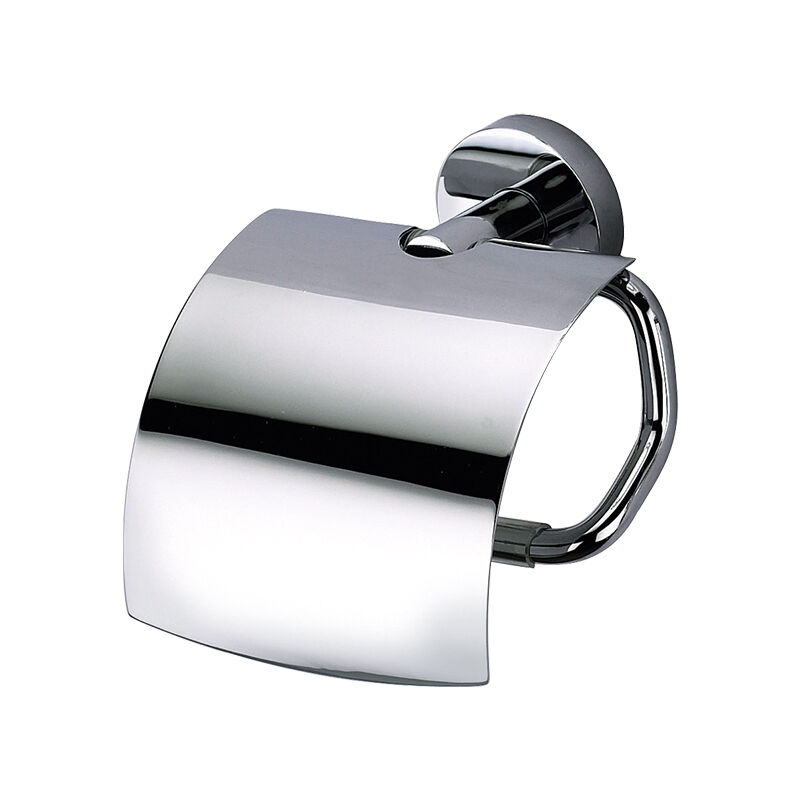 Wall-Mounted Toilet Paper Holder with Cover Chrome 9513 T05058