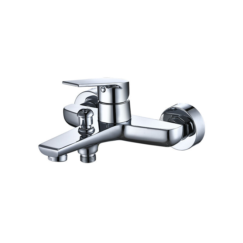 خلاط دش مُثبت على الحائط مع تحكم يدوي، صمام توصيلات، ومفتاح حنفية للحمام لماء بارد وساخن