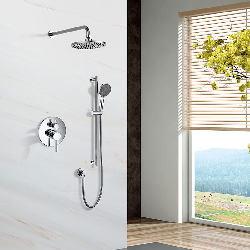 andria series gold color shower mixer with 8 inch shower head water saving shower mixer   cae sanitary fittings eco friendly bathroom fixture-7