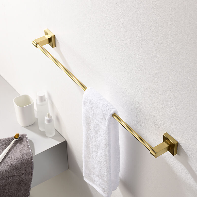 قضيب منشفة ورفوف المناشف للحمام، حاملات المناشف للحمام مع تركيب على الحائط، الموديل 9509 T01026