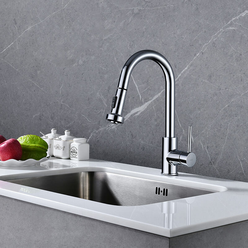 Maximize Your Sink Space: High-Arch Pull-Down Faucet with Powerful Sprayer