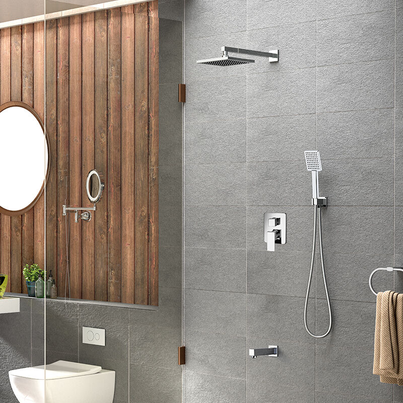 Concealed Shower Mixer, Shower kit with Pressure Balanced Valve - 3 way diverter-75P 1809 A301