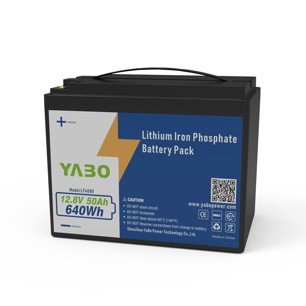 YABO 12V 50Ah LiFePO4 Battery Pack Lightweight Lithium Iron Phosphate Power Solution for Solar, Camping & Off-Grid Energy Storage
