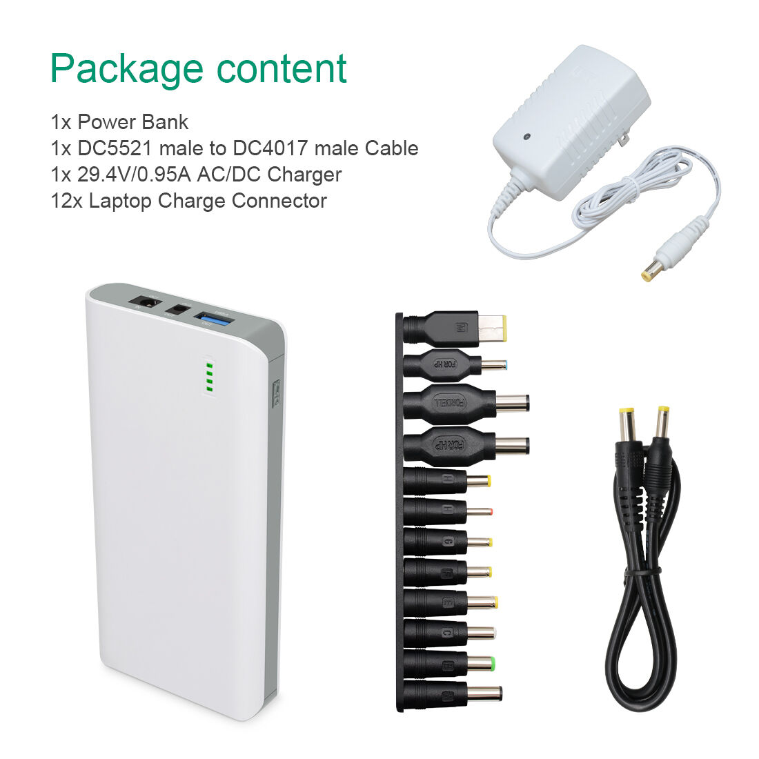 YABO NB7101 Li-Ionen-Powerbank wiederaufladbar 17500mAh 64,75Wh Lithium-Ionen-Batteriepack mit DC 24/19/5V Ausgang für Laptop, Notebook und mehr