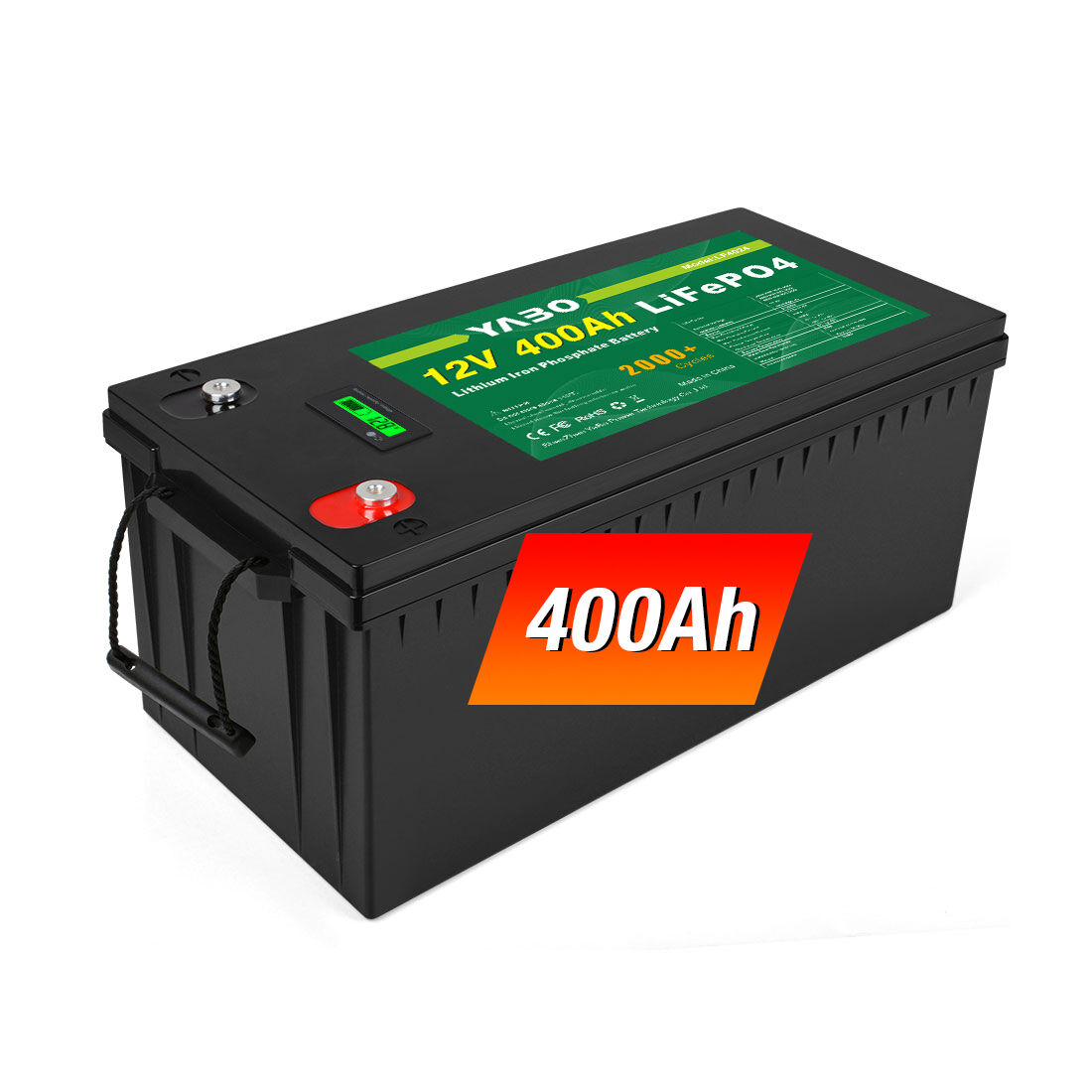 YABO LF4024 12V 400Ah 5120Wh Hochkapazitäts-LiFePO4-Batterie Lithium-Energiespeicher für Solar-, Off-Grid-, Wohnmobil- und Marineanwendungen