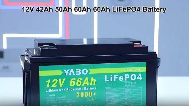 YABO 12V 42Ah 50Ah 60Ah 66Ah LiFePO4 Battery Pack