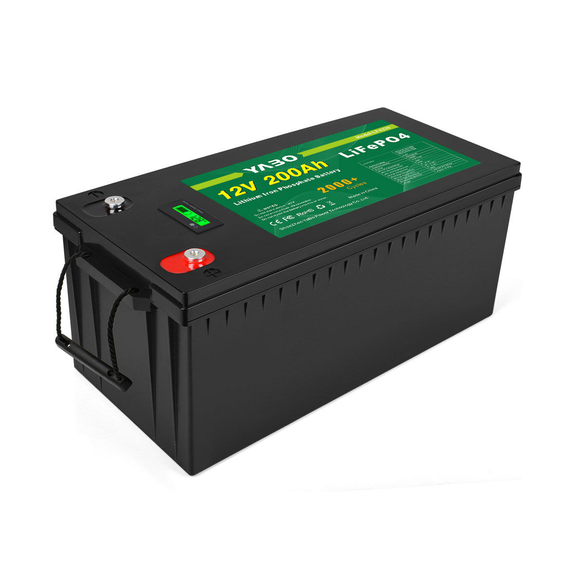 YABO LF4102 12V 200Ah Lithium-Ionen-Akku LiFePO4-Akku mit langer Lebensdauer, wiederaufladbare Li-Ion-Speichersysteme