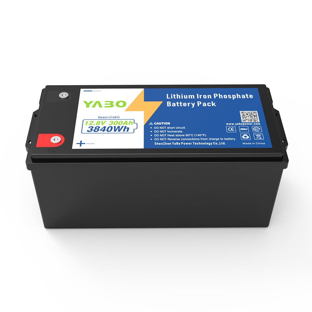 YABO Heavy Duty 12V 300Ah LiFePO4 Battery Pack Rechargeable Lithium Iron Phosphate Battery for Outdoor Work and Mobile Office Use