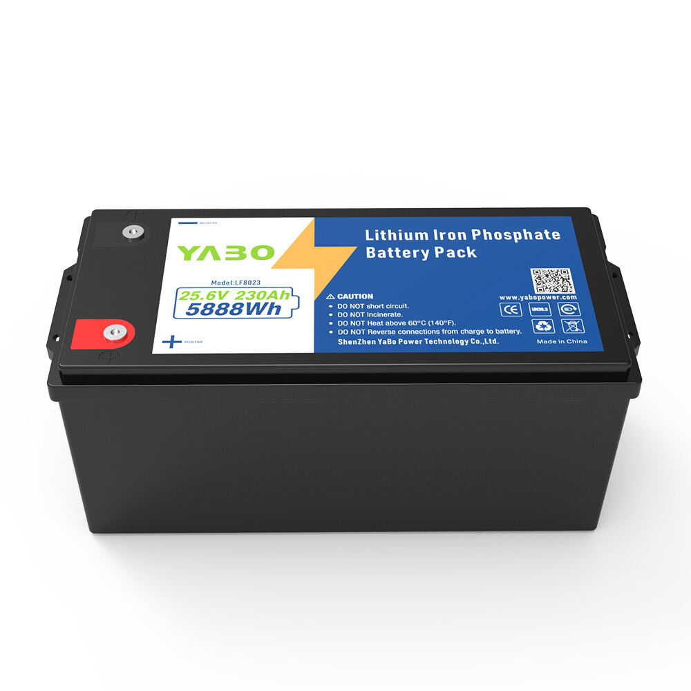 YABO Deep-cycles 24V 230Ah Lithium Iron Phosphate Battery Pack Backup Home Energy Storage LiFePO4 Batteries for RV, Marine, Solar System, and Off-Grid Applications