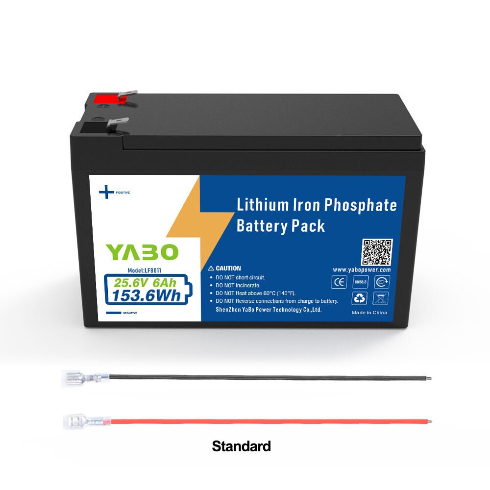 YABO 24V 6Ah Lithium Iron Phosphate Pack Advanced Lightweight LiFePO4 Battery for Ride-On Toys, Trolling Motor Systems, Cameras, Mobility Devices & Outdoor Power