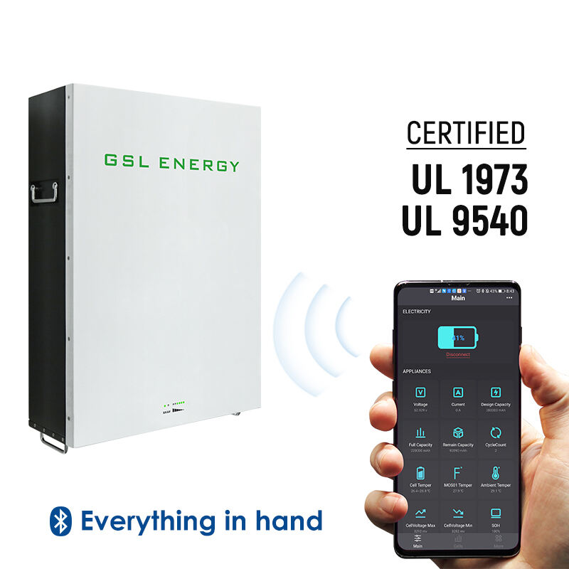 Bluetooth Power Wall Solar Energy Systems UL1973