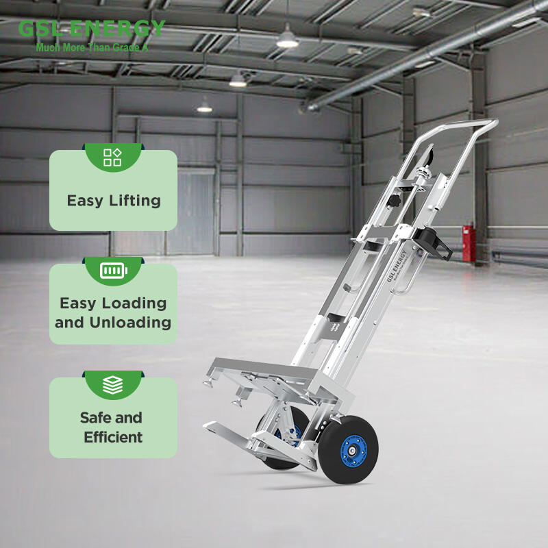 Xe nâng lắp đặt pin – Xe đẩy nhôm gấp gọn 200kg để giao hàng ESS
