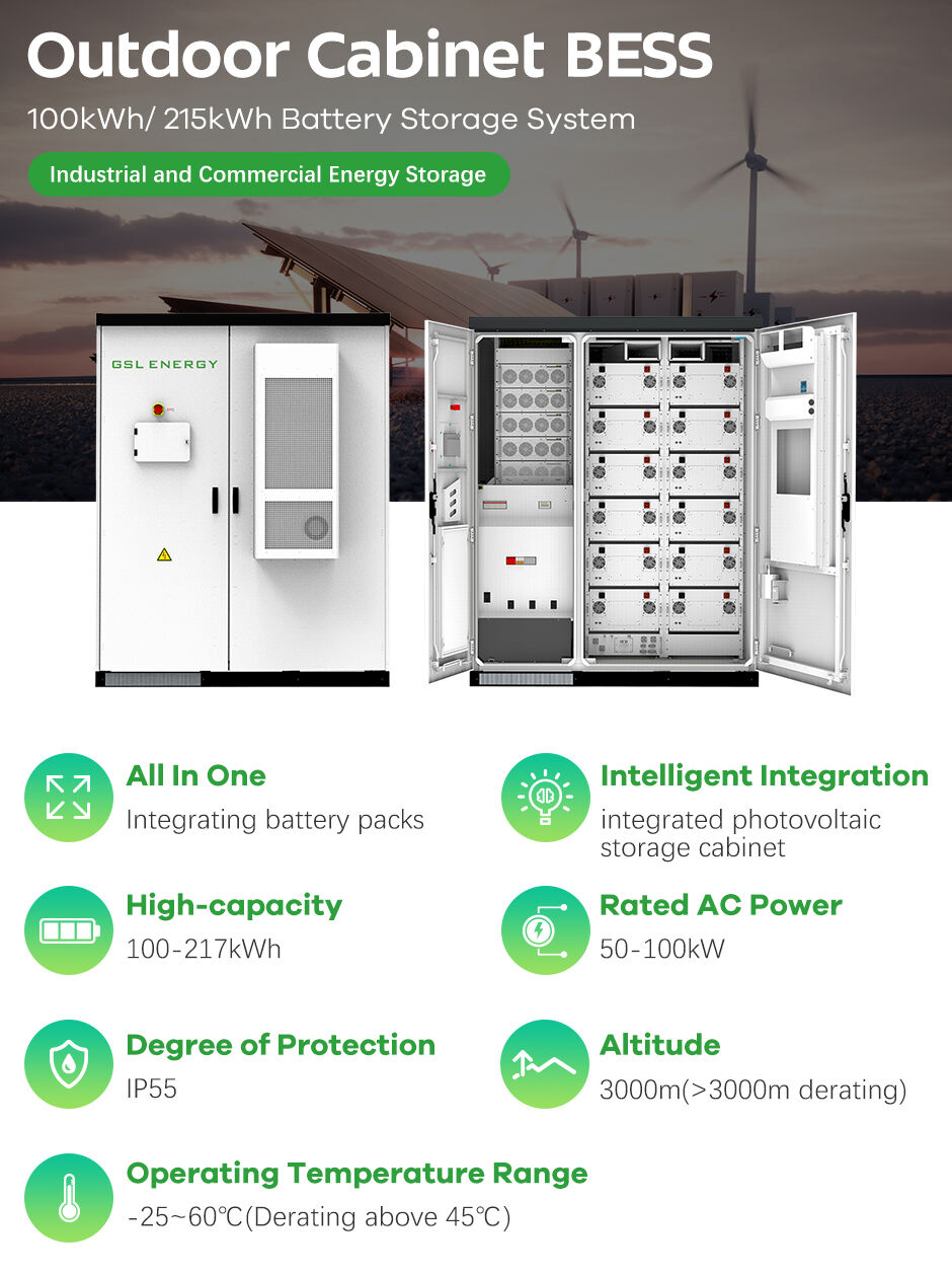 Industrial commercial energy storage battery system Outdoor cabinet ess supplier