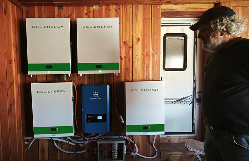 GSL ENERGY 5KVA Off Grid Inverter 40kWh Lifepo4 Battery Storage System in USA