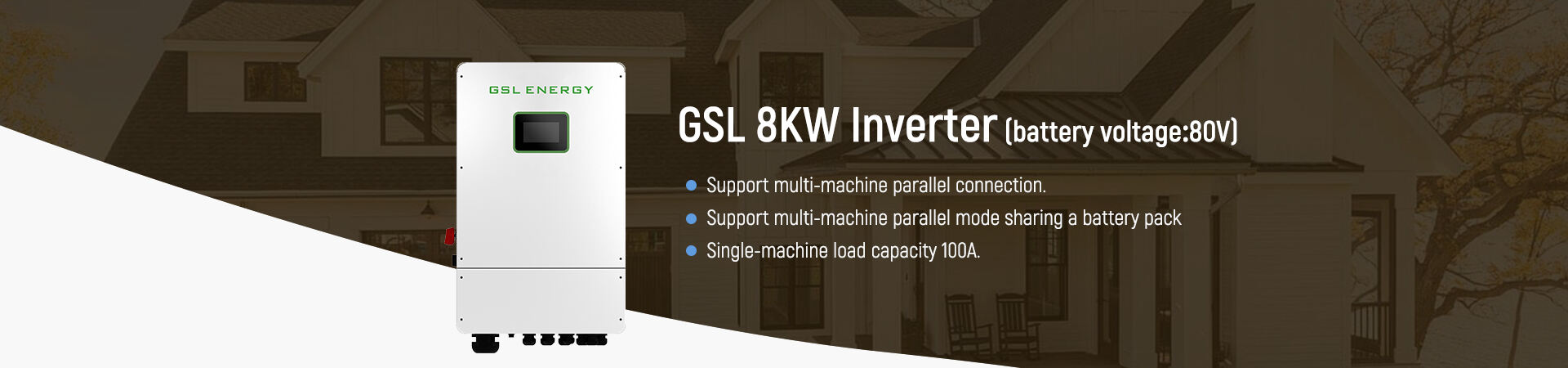 GSL ENERGY Einphasiger Split-Hybrid-Wechselrichter 15 Kva 12 kW 3,6 kW 5 kW Wechselrichter Solar 60 A 120 A Off Grid Hybrid Solar Wechselrichter