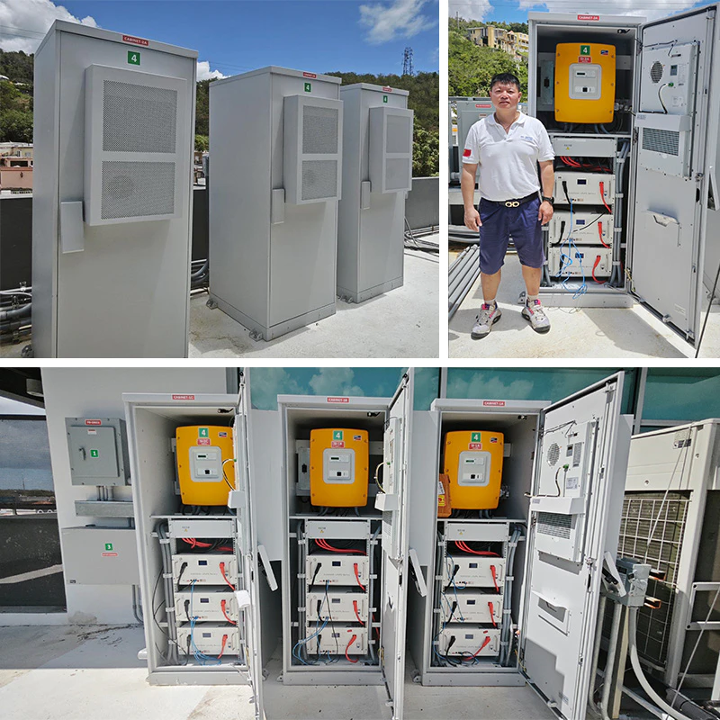 Onduleur hors réseau GSL ENERGY 16 kva Système de batterie Lifepo4 129 kWh à Porto Rico