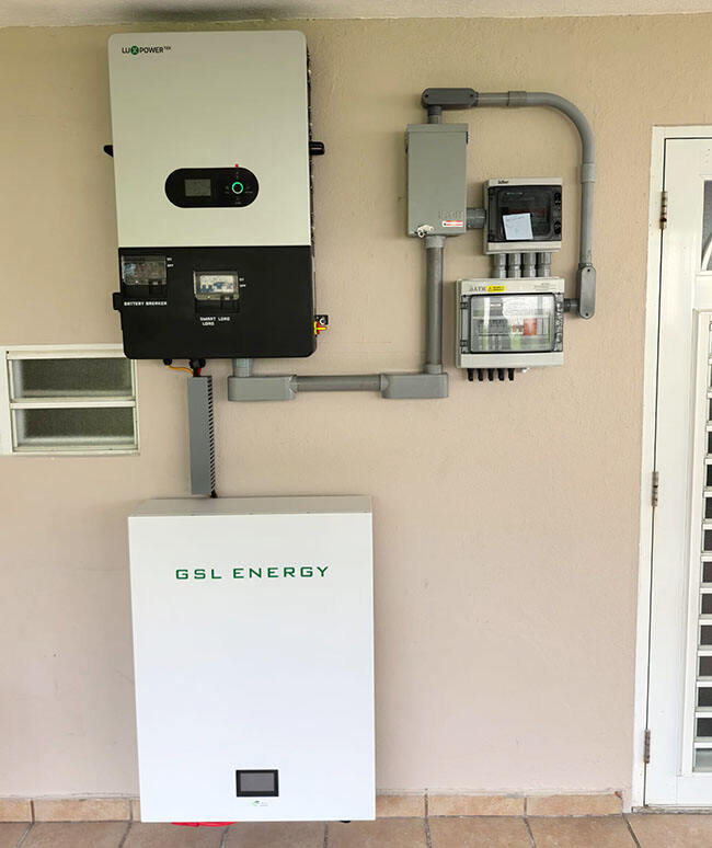 installasie van 10kWh Muur Batterystelsel in Puerto Rico