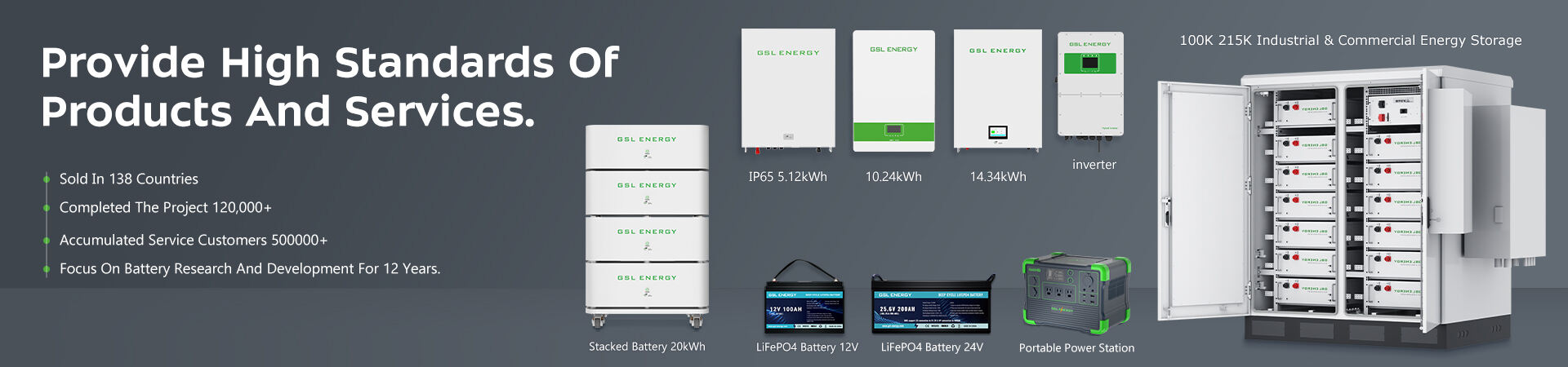 GSL ENERGY High Voltage Lithium Solar Battery 50ah 153.6V 230.4V 460.8V 30kwh Lithium Ion Stackable Lifepo4 solar battery 25kwh