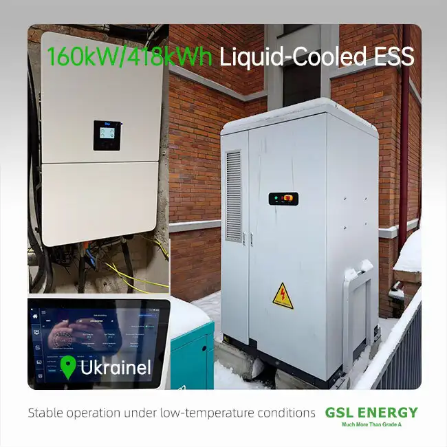مشروع أوكرانيا لتخزين طاقة البطاريات المبردة سائلًا بسعة ١٦٠ كيلوواط / ٤١٨ كيلوواط ساعة