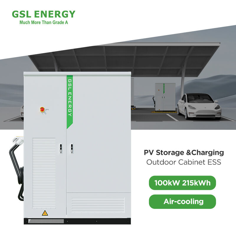 Solução integrada de armazenamento e carregamento fotovoltaico de 100 kW/215 kWh