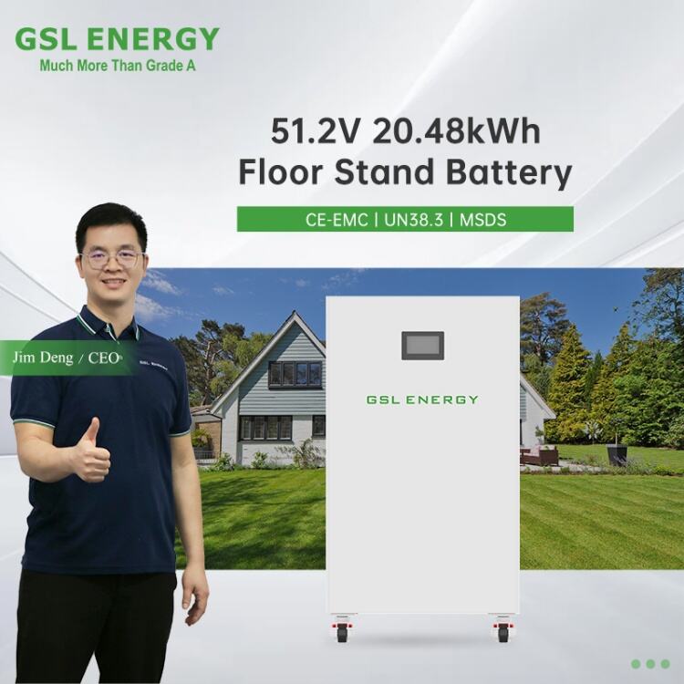 GSL-W-A20K 20.48kWh 51.2V 400Ah LiFePO₄ Battery with Wheels | Floor Standing Energy Storage System