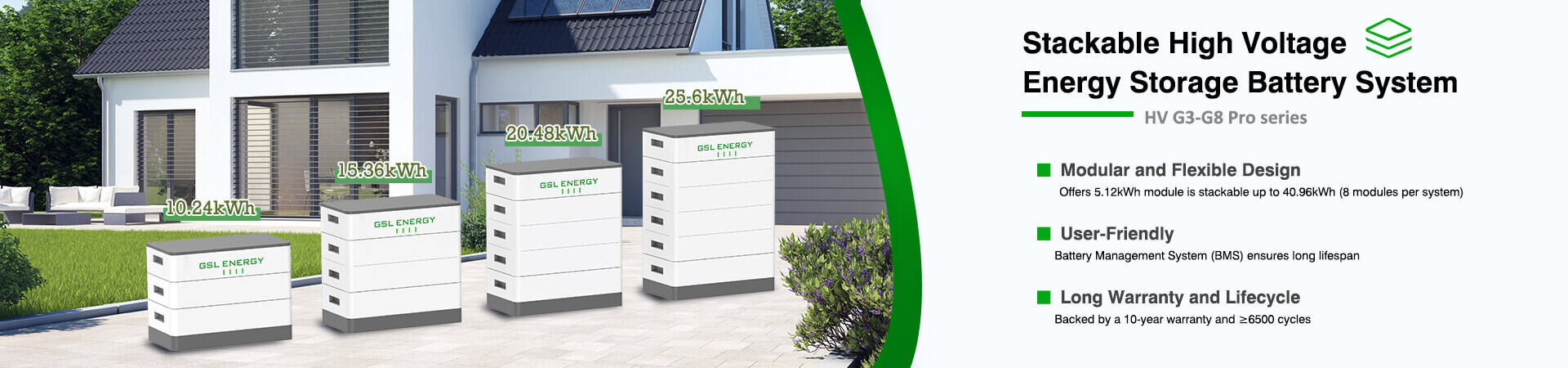 GSL 409.6V 204.8kWh High-Voltage Residential Energy Storage System 