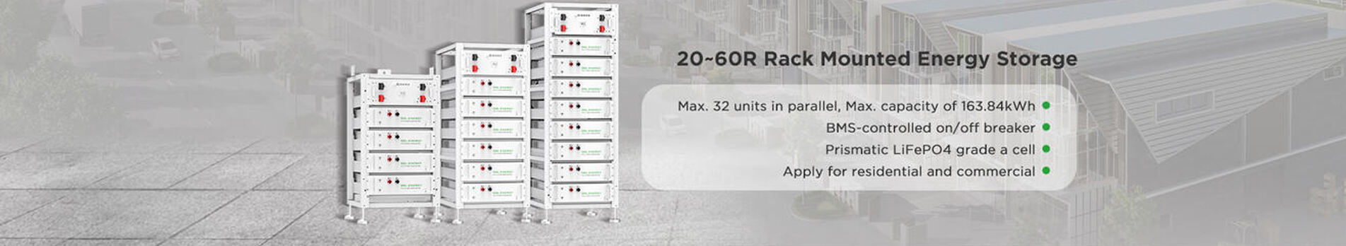 20-60kWh Battery ESS, 204-614V. GSL ENERGY's scalable solution