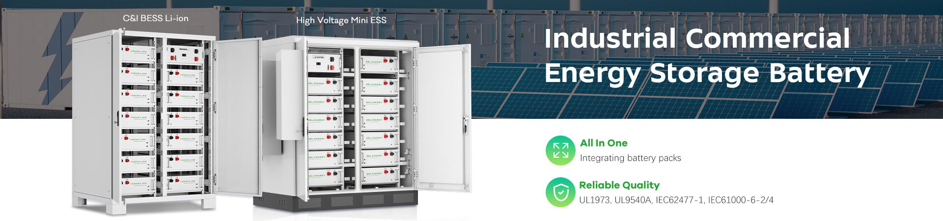 GSL ENERGY 100kWh 215kWh 야외 산업 및 상업 에너지 저장 시스템