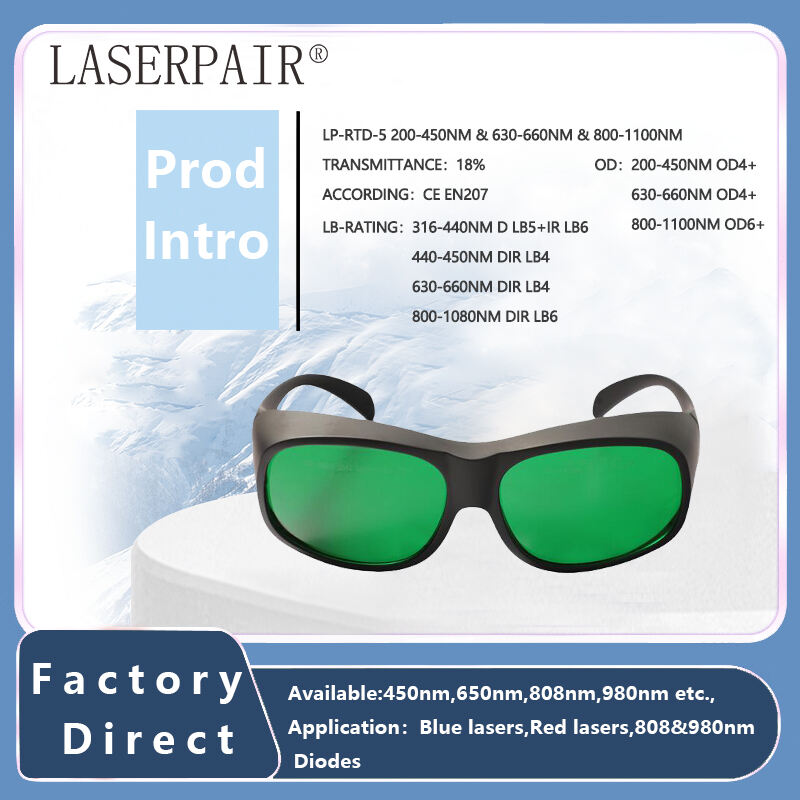 LP-RTD-5 #33 200-450nm OD4+ & 630-660nm OD4+ &800-1100nm OD6+