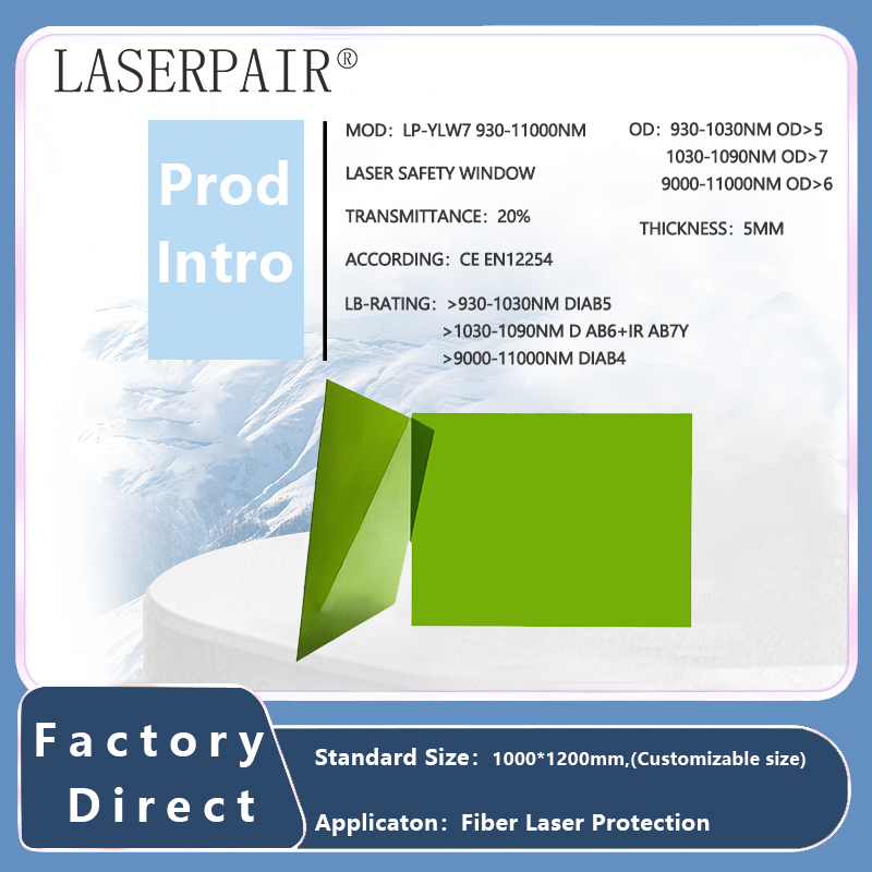 What OD specifications are required for laser safety window in high-power laser safety house?