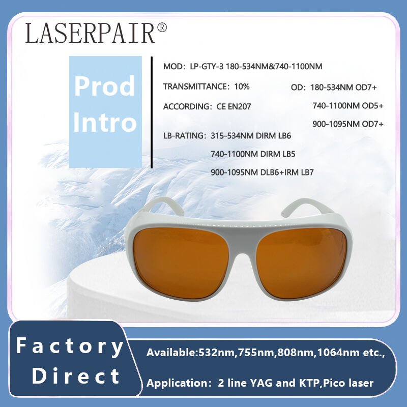 LP-GTY-3 #52 180-534nm: OD7+ & 740-1100nm: OD5+ & 900-1095nm: OD7+