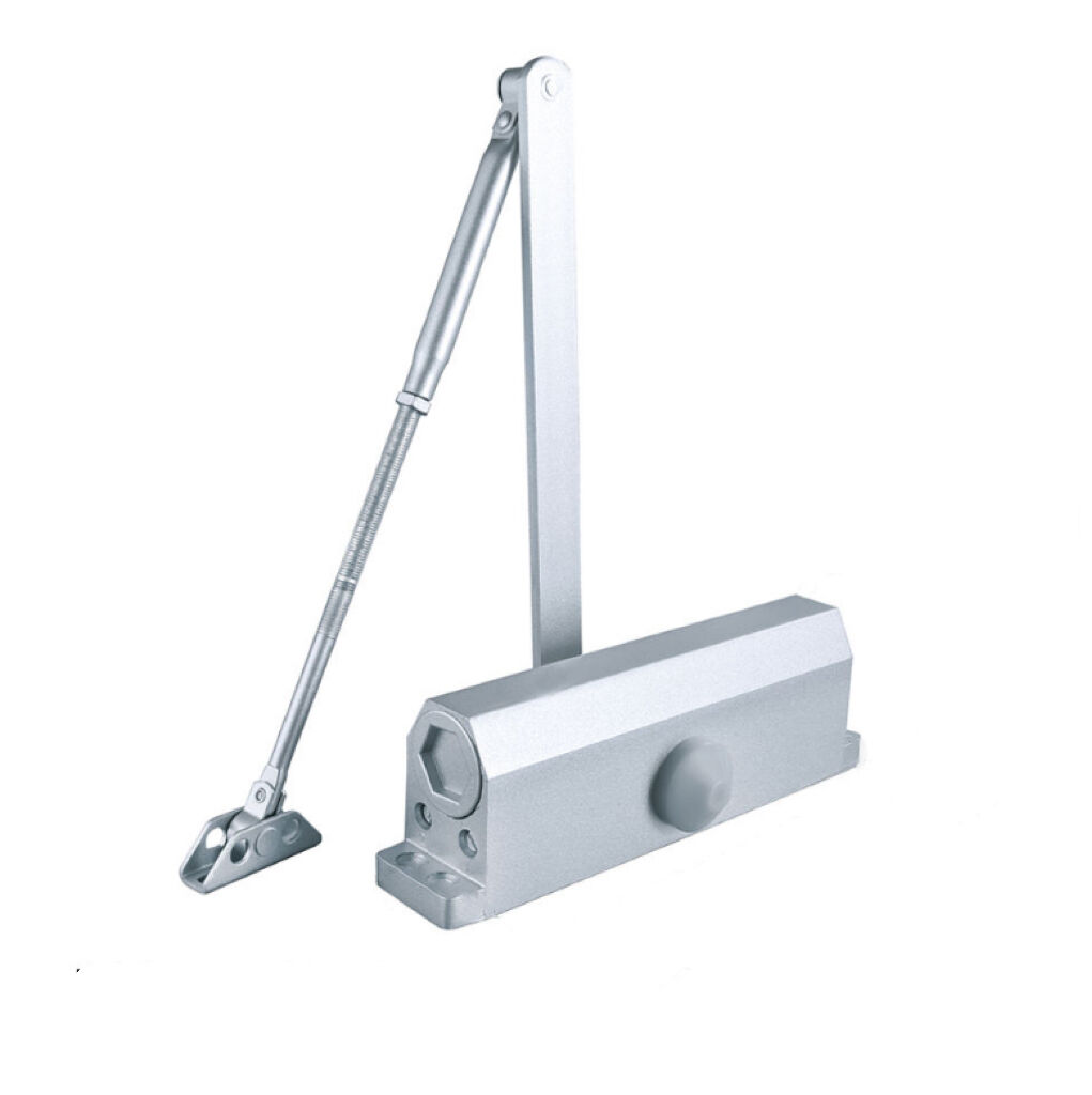 Adjustable Hydraulic Door Closer, 60-80 kg Cast Aluminum Spring Loaded Automatic Door Holder