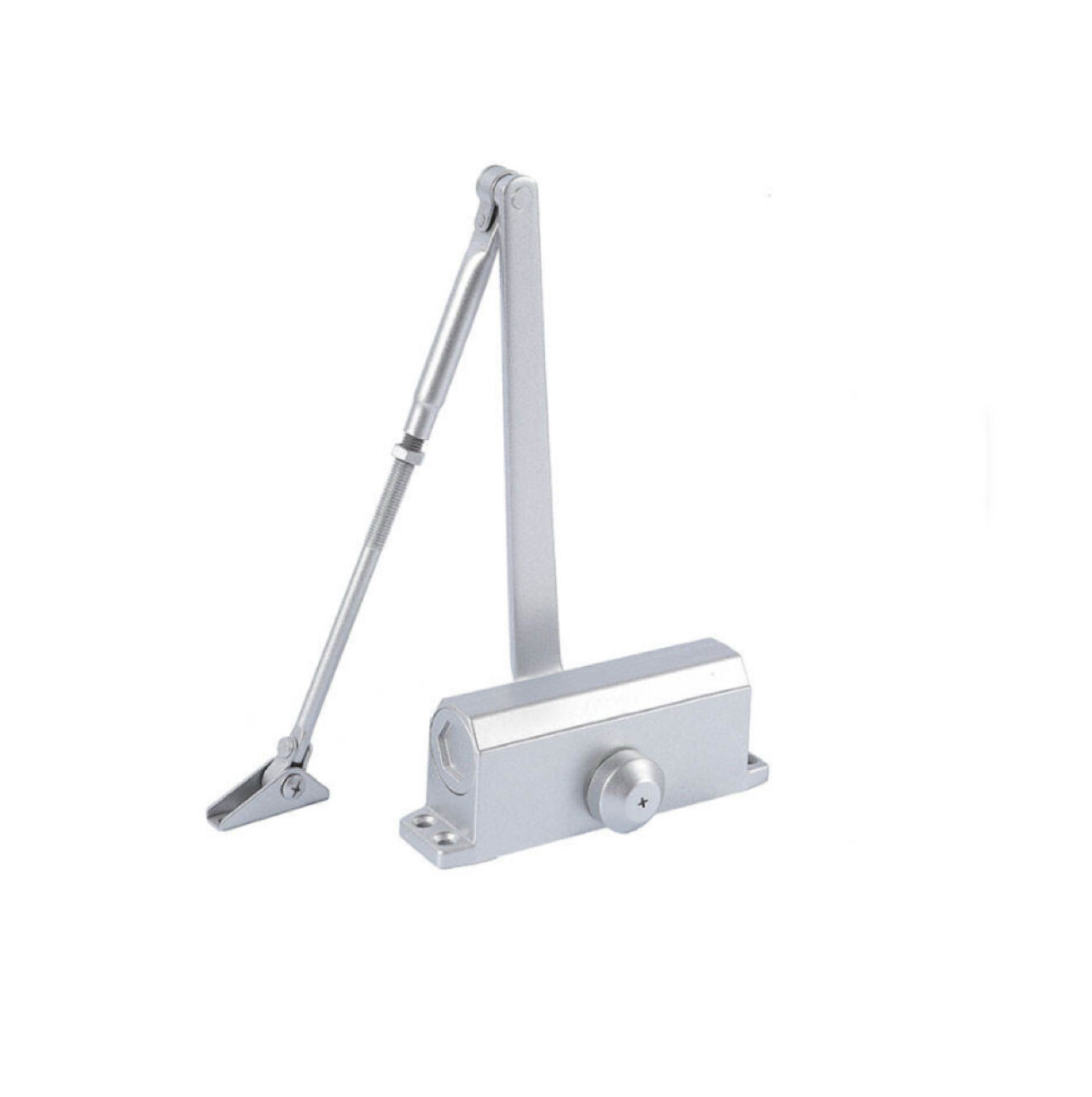 40-60 kg Adjustable Speed Hydraulic Door Closer, Cast Aluminum Body, Fire Rated Surface Mount for Commercial Use