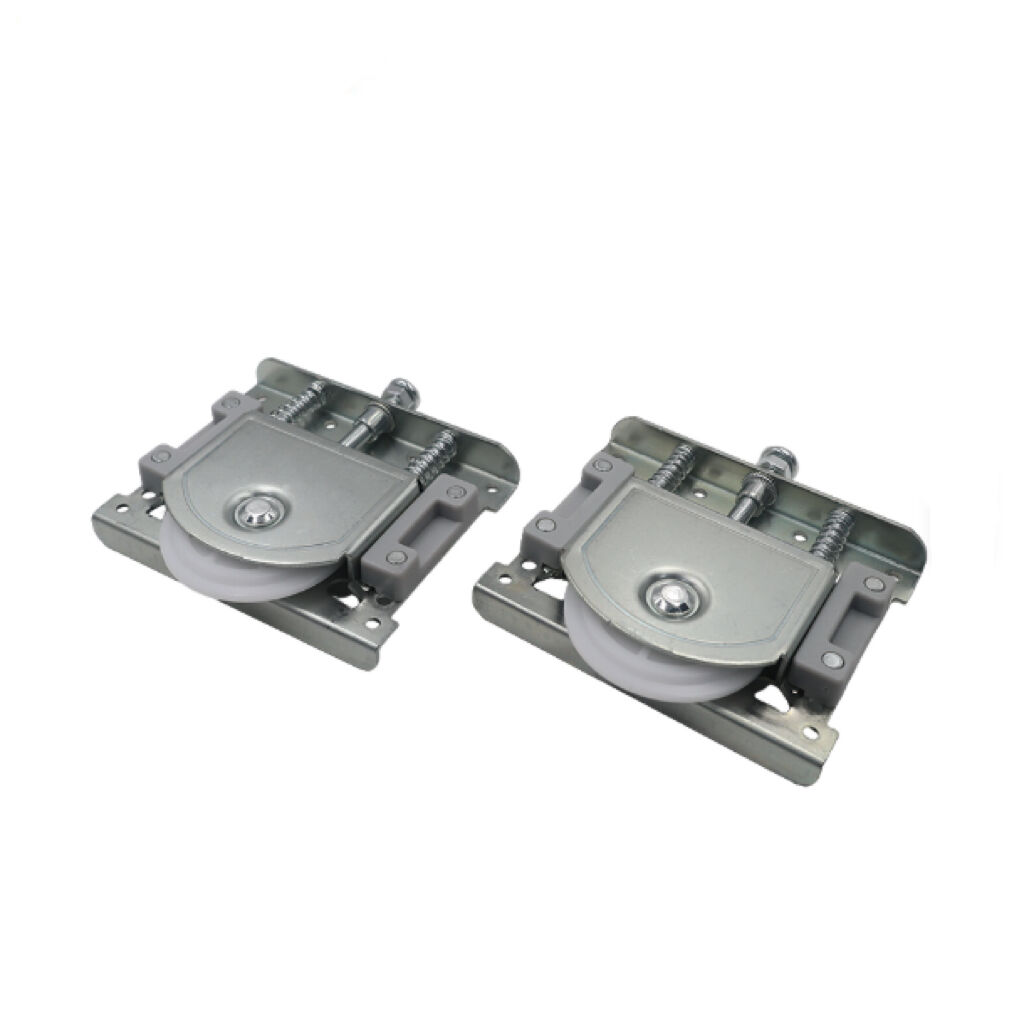 Double Track Sliding Wardrobe Door Roller System – Zinc Alloy Rails, Smooth & Quiet Sliding Hardware for Apartment Use
