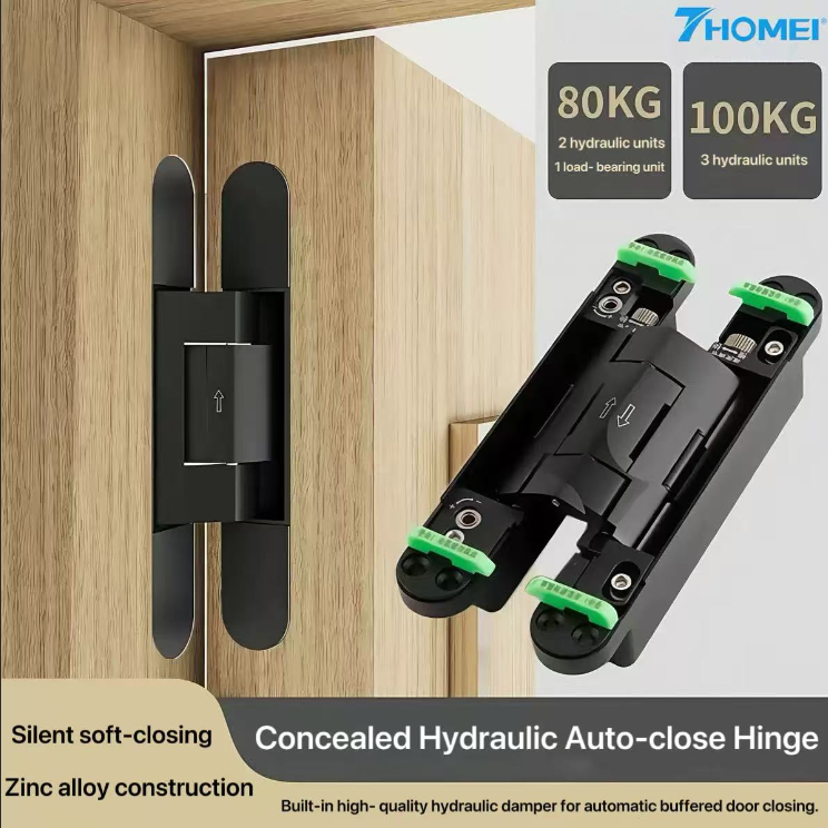 Bisagra de Puerta Hidráulica con Cierre Automático Oculta