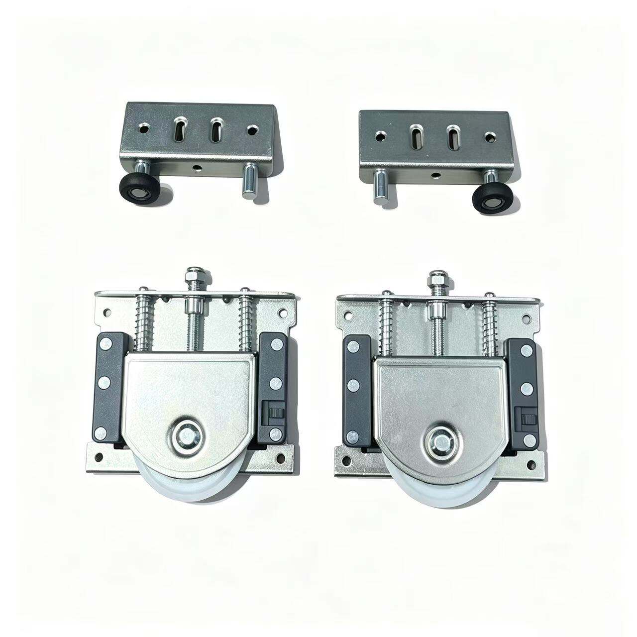 55mm Heavy Duty Wardrobe Sliding Door Wheel Kit – Silver-White with Black & White Hubs | TL-WP1427