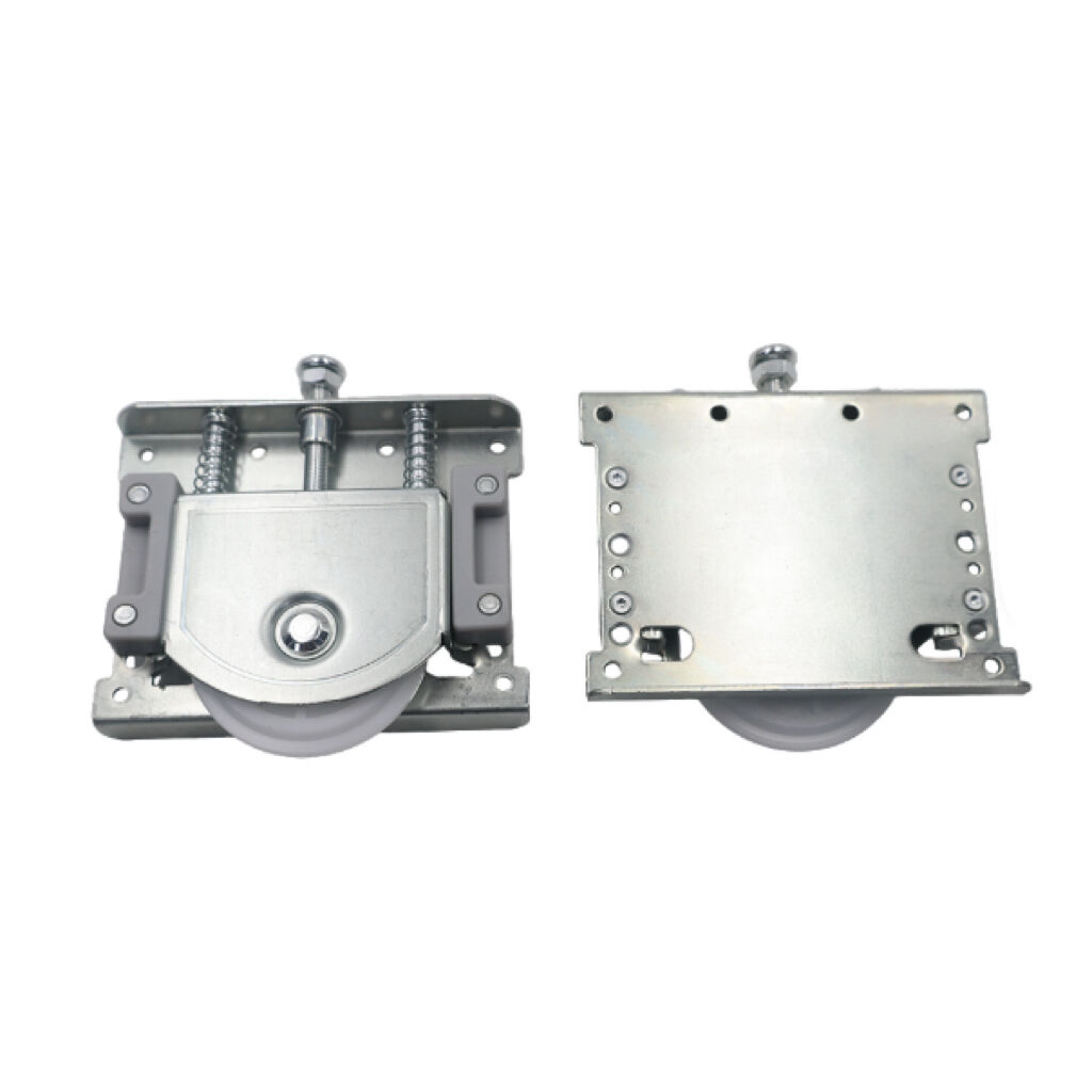 Double Track Sliding Wardrobe Door Roller System – Zinc Alloy Rails, Smooth & Quiet Sliding Hardware for Apartment Use