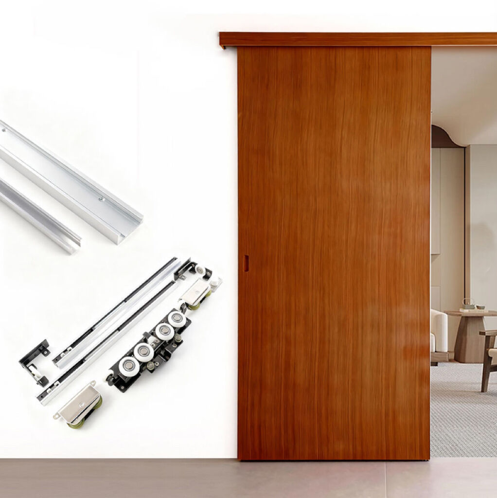 Moderne, holdbare aluminiums dørbeslag – skjulte, sporfrie skyvedørkomponenter for badekammer- og soveromsdører