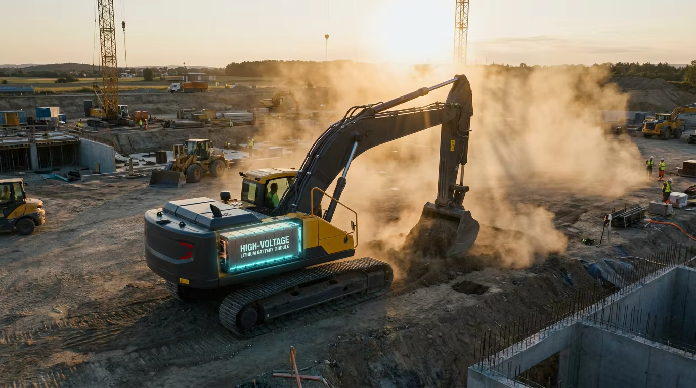 Perché le macchine da costruzione stanno passando all’elettrico: l’ascesa dei sistemi batteria ad alta tensione