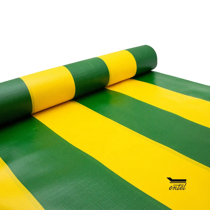 bosilgan suv o'tkazmaydigan chiziqli pvc tarpaulin pvc chiziqli tarpaulin ayvon