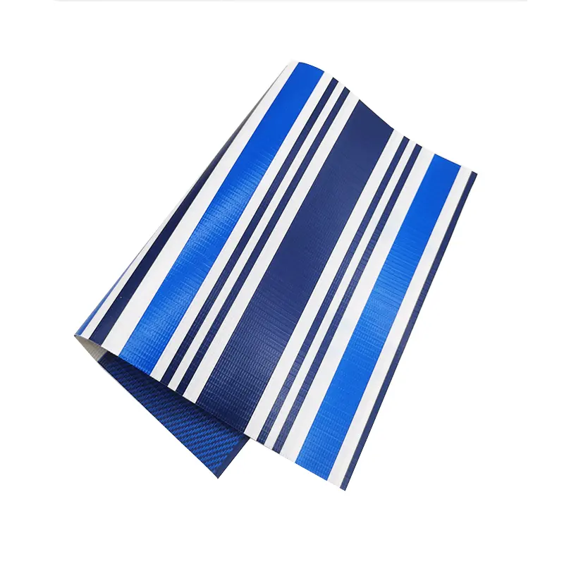 Pvc Tarp Awning suv o'tkazmaydigan ishlab chiqaruvchilari Stripe Tent Materiallar Tarpaulin